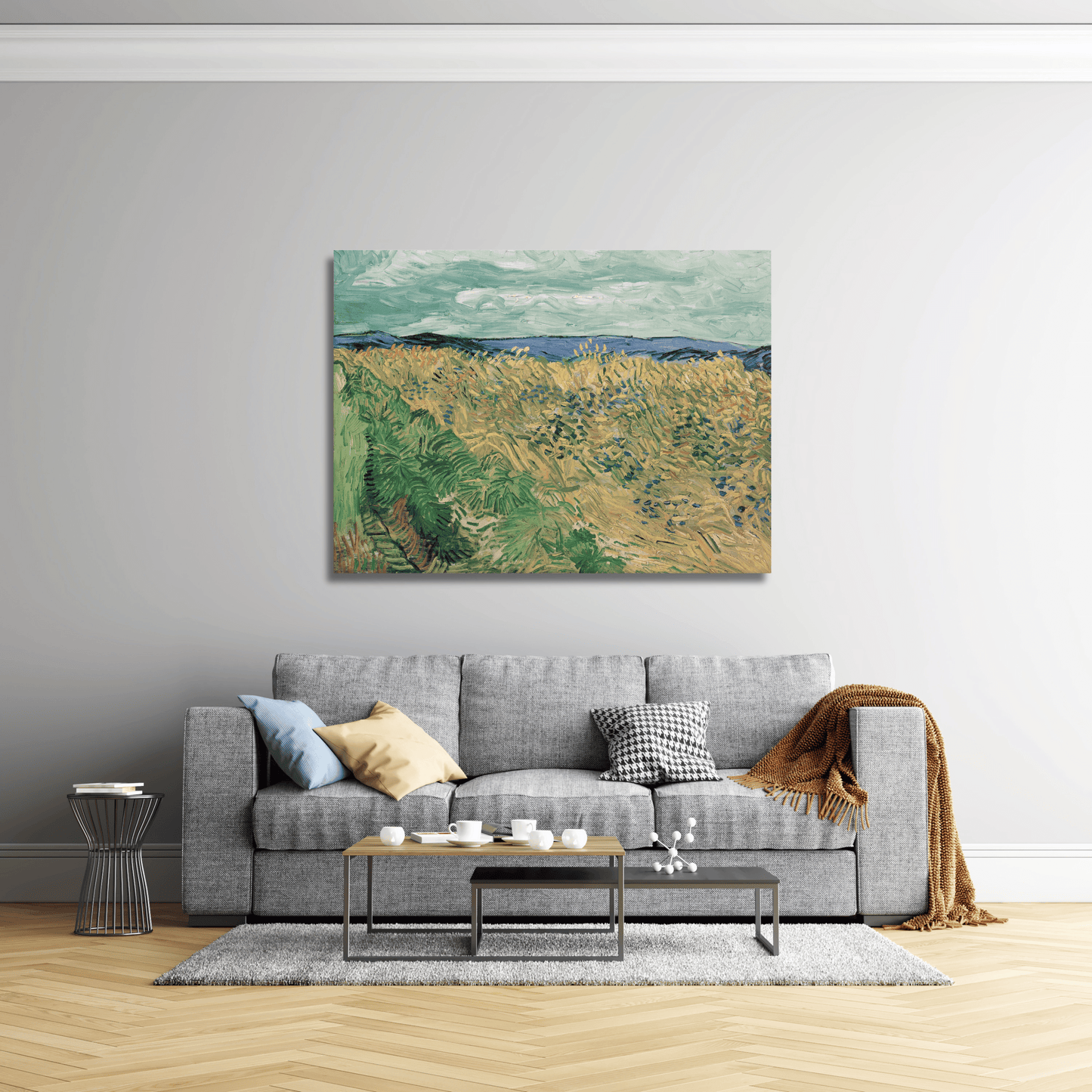 Campo de trigo con cipreses - Vincent van Gogh (Horizontal)
