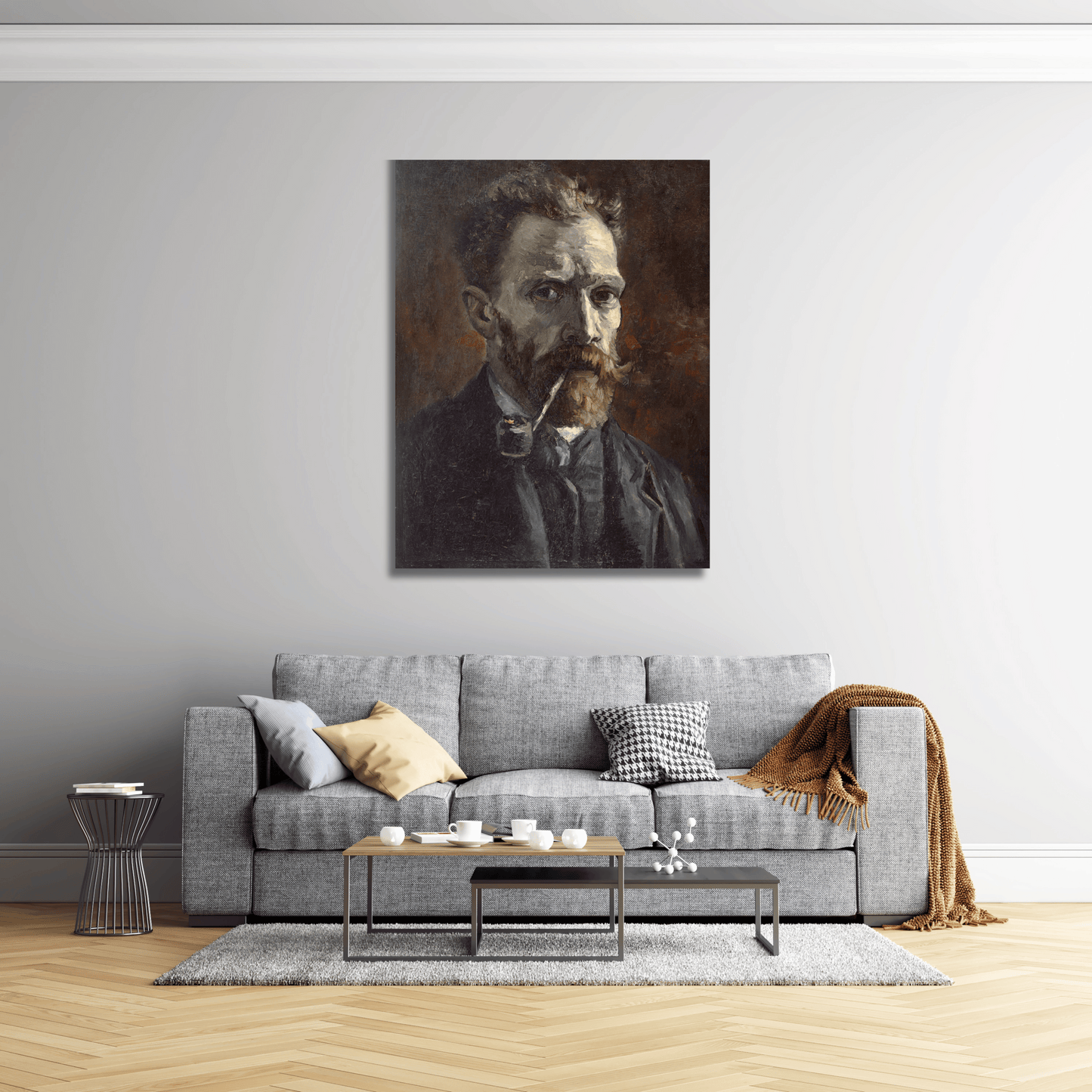 Portrait of a Man with a Pipe (Vertical)
