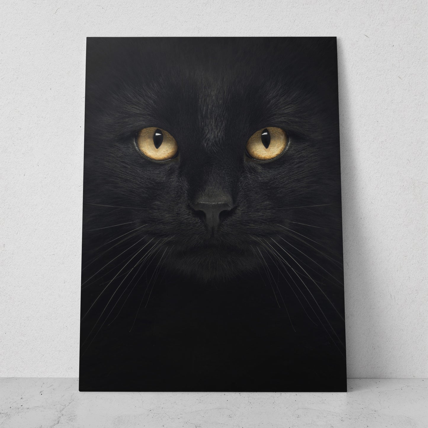 Retrato de gato negro (Vertical) #AN12_007