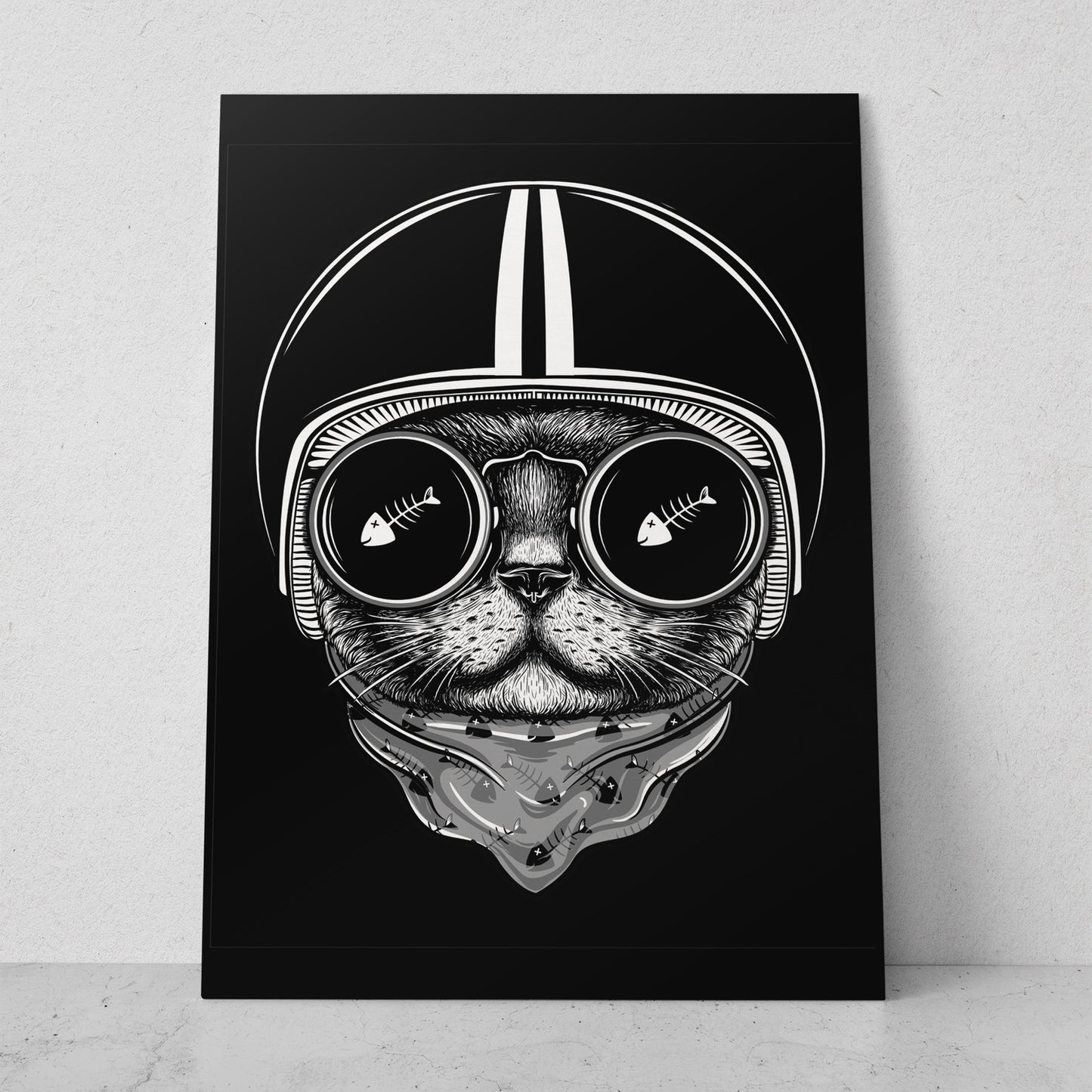 Gato biker (Vertical) #AN12_090