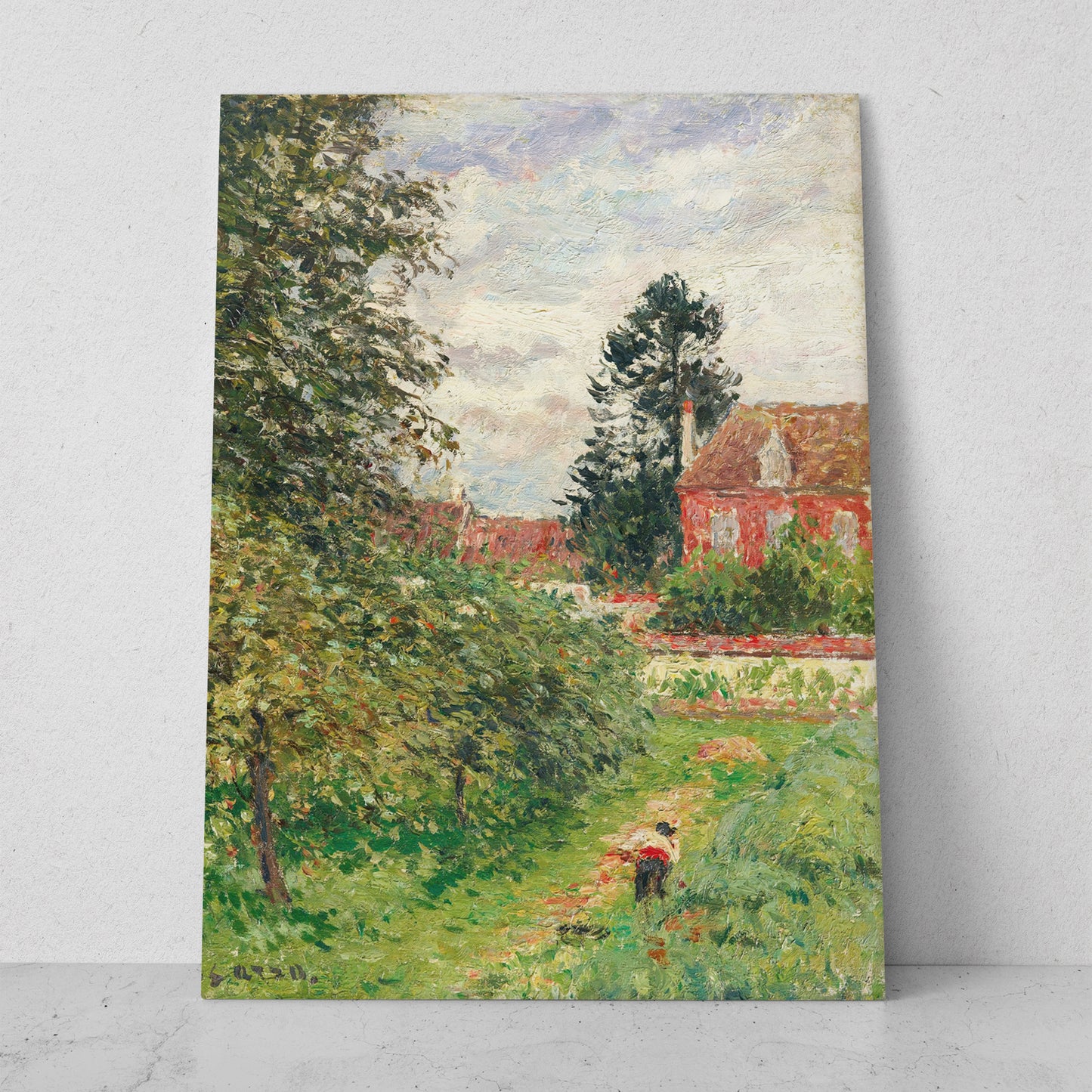 Casa de los campesinos en Èragny - Camille Pissarro (Vertical)