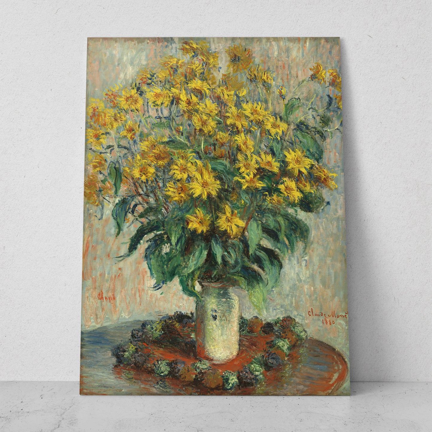 Flores de Alcachofa de Jerusalén - Claude Monet (Vertical)