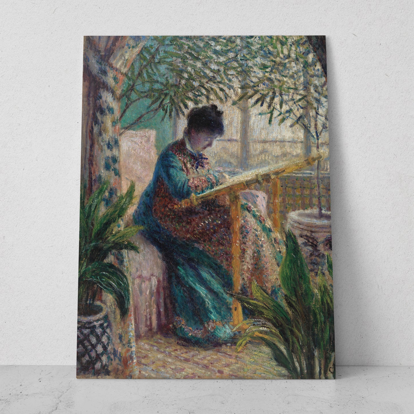 Madame Monet bordando- Claude Monet (Vertical)