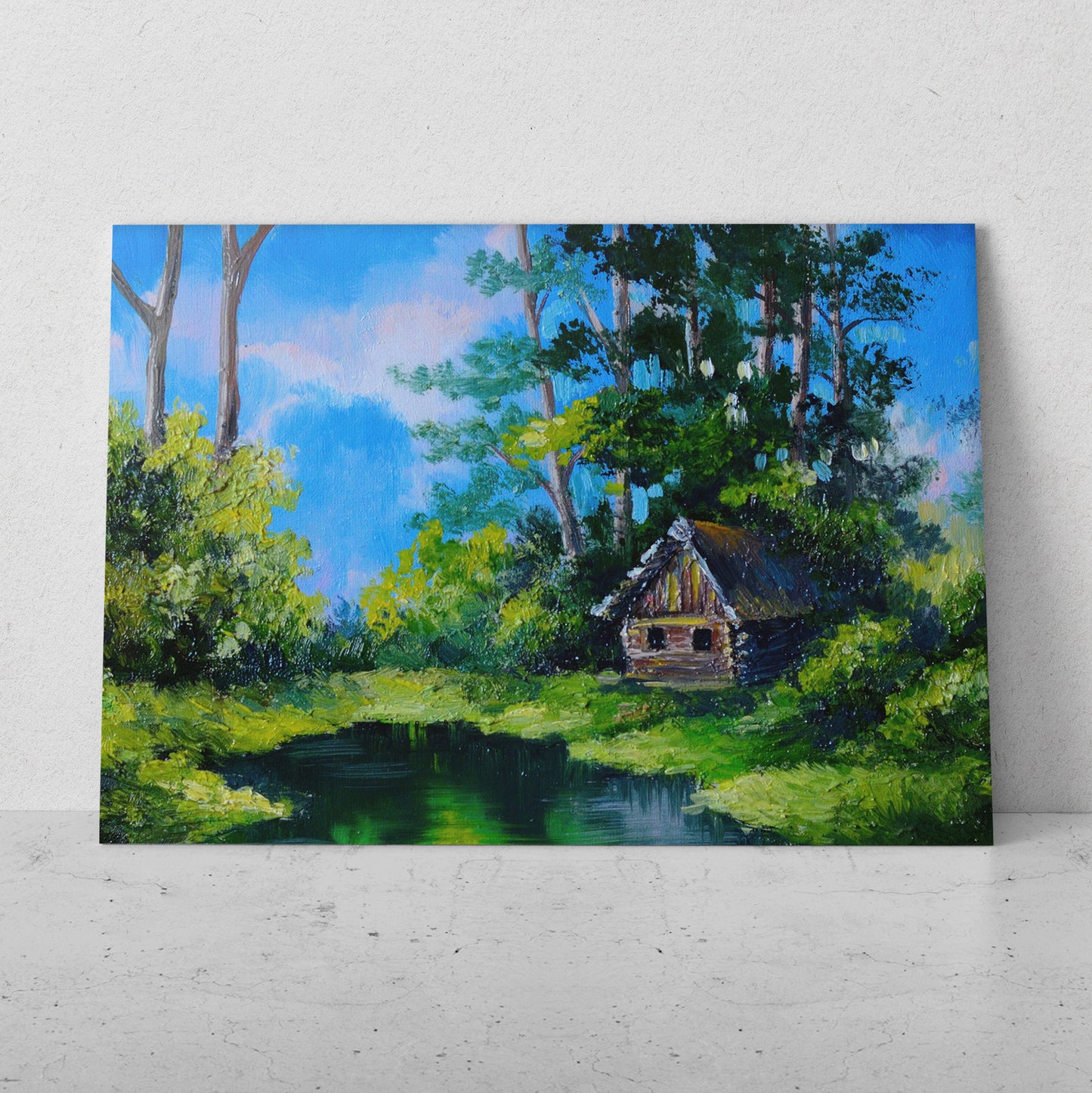 Casa de madera junto al agua (Horizontal) #PO_27