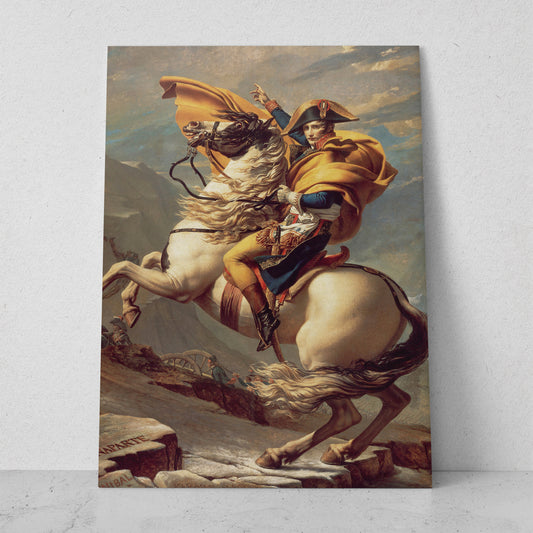 Napoleón cruzando los Alpes - Jacques-Louis David (Vertical)