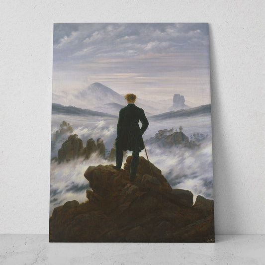 El caminante sobre el mar de nubes - Caspar David Friedrich (Vertical)