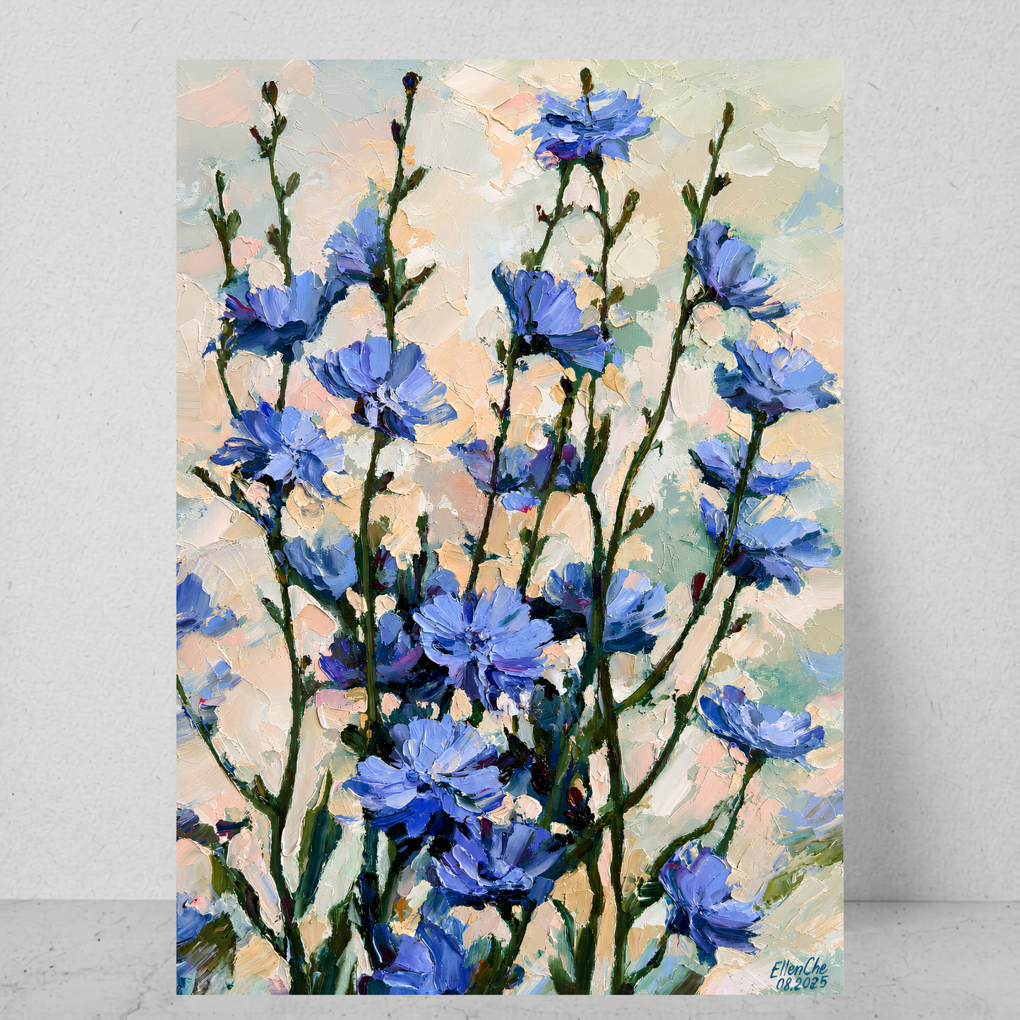 Flores Azules Silvestres (Vertical)
