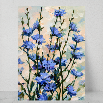 Flores Azules Silvestres (Vertical)
