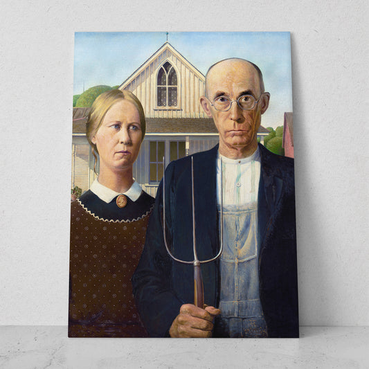 Gótico Americano - Grant Wood (Vertical)