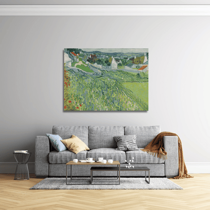 Viñedos con una vista de Auvers - Vincent van Gogh (Horizontal)
