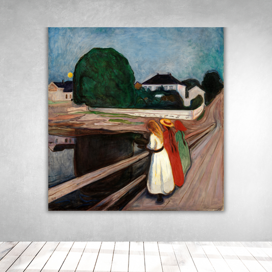 Las muchachas en el puente - Edvard Munch (Cuadrado)