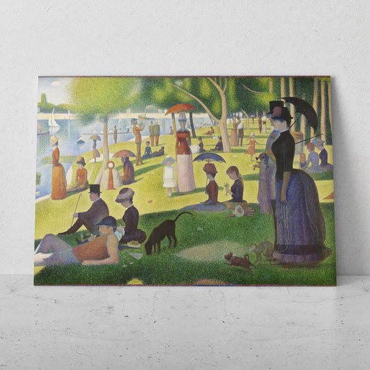 Tarde de domingo en la isla de la Grande Jatte - Georges Seurat (Horizontal)