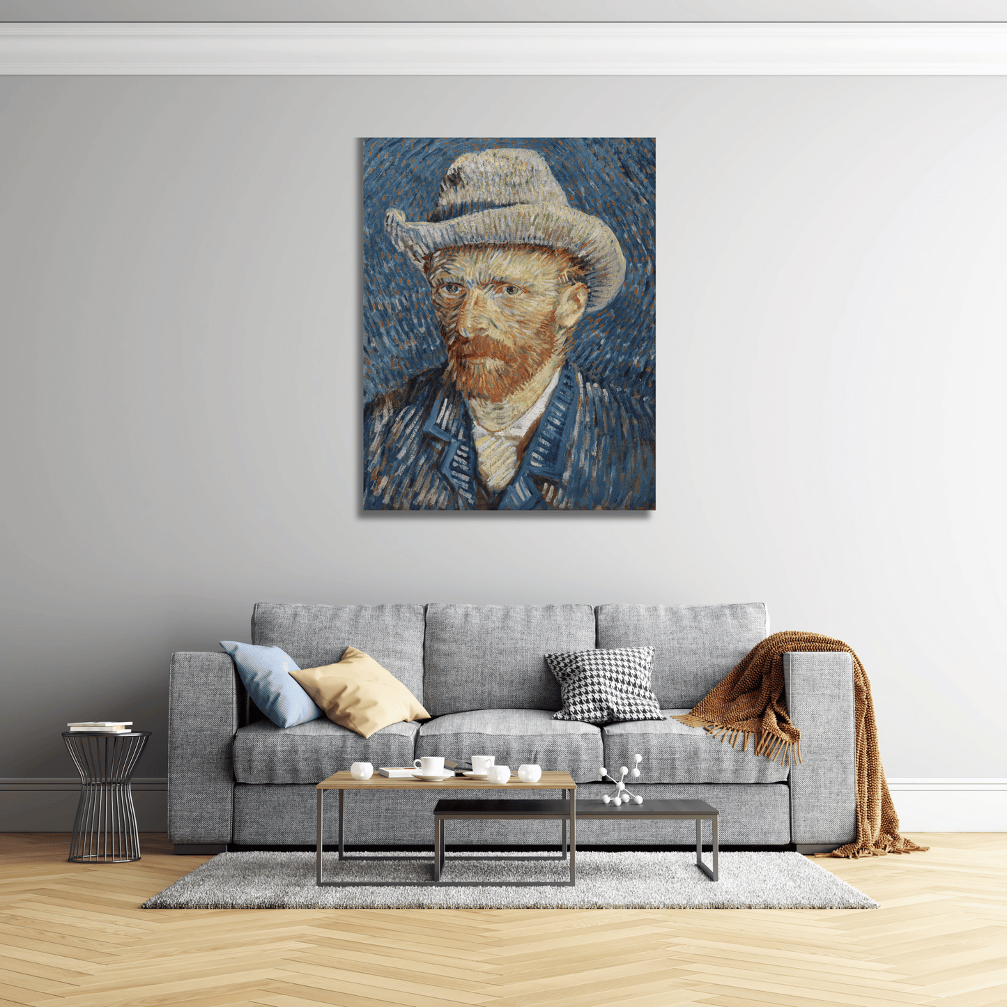 Autorretrato con sombrero gris - Vincent van Gogh (Vertical)