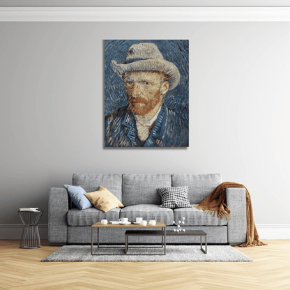 Autorretrato con sombrero gris - Vincent van Gogh (Vertical)