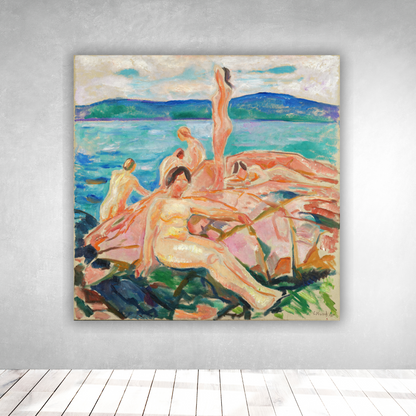 Bañistas - Edvard Munch (Cuadrado)
