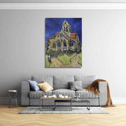 La iglesia de Auvers-sur-Oise - Vincent van Gogh (Vertical)