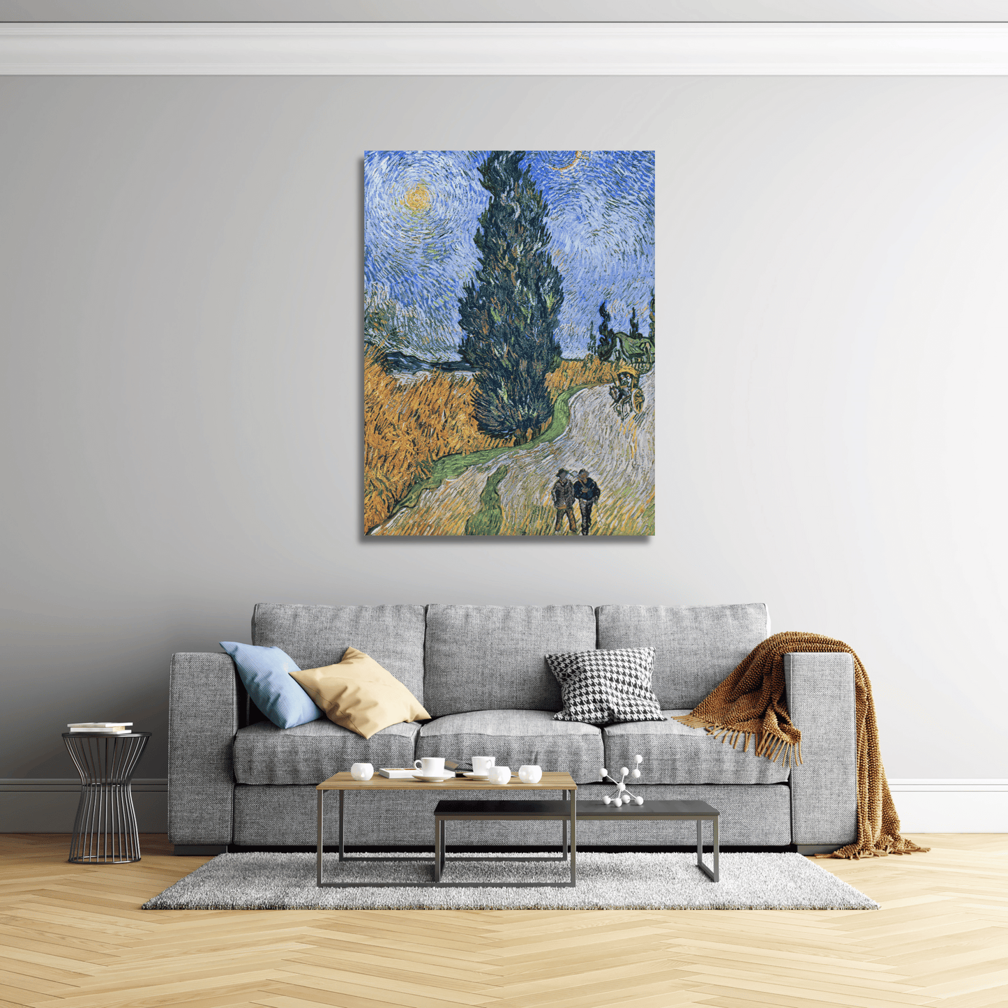 Camino con ciprés y estrella - Vincent van Gogh (Vertical)