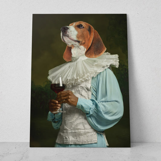 Perro tomando tinto (Vertical) #AN06_001