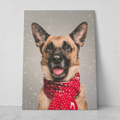 Pastor alemán navideño (Vertical) #AN06_065