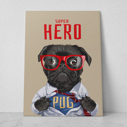 Pug Super Heroe (Vertical) #AN06_147