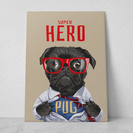 Pug Super Heroe (Vertical) #AN06_147