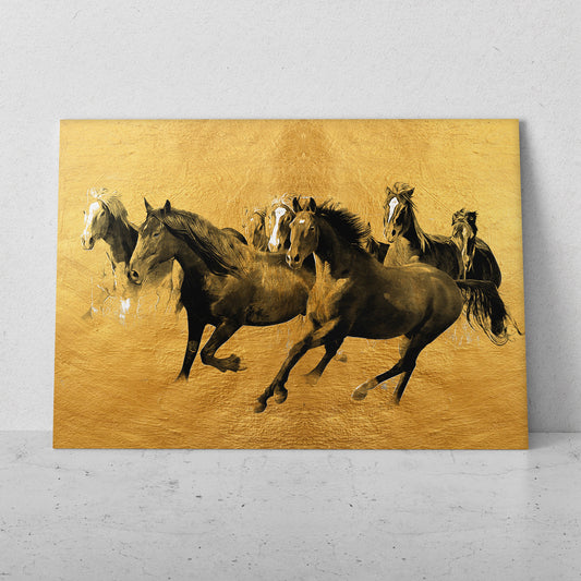 Caballos dorados (Horizontal) #AN07_42