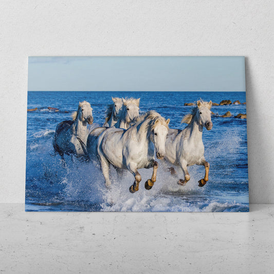 Caballos blancos en el mar (Horizontal) #AN07_44