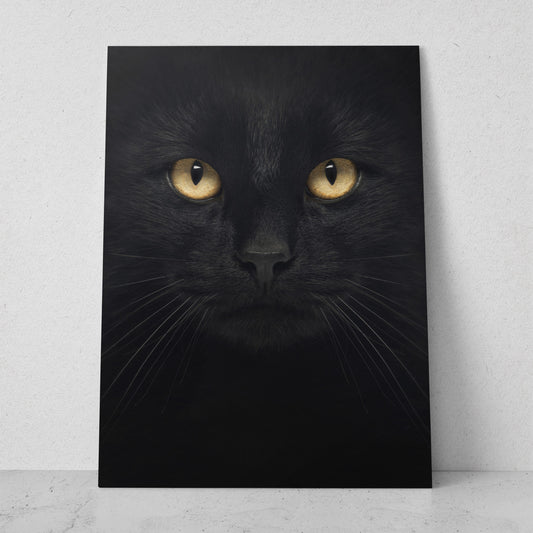 Retrato de gato negro (Vertical) #AN12_007