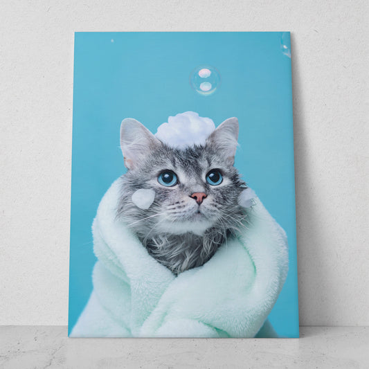 Gato saliendo del baño (Vertical) #AN12_022