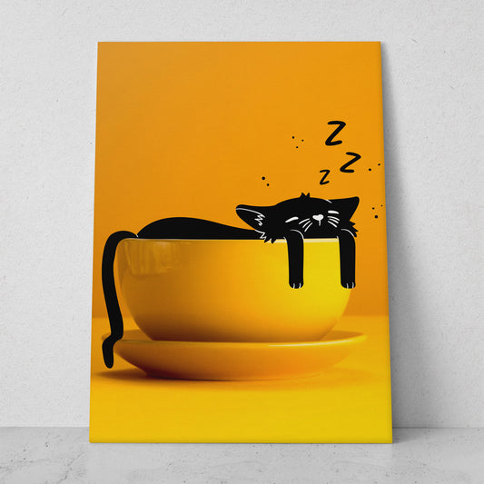 Gato soñando en el café (Vertical) #AN12_097