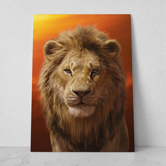 León con fondo del atardecer (Vertical) #AN14_023