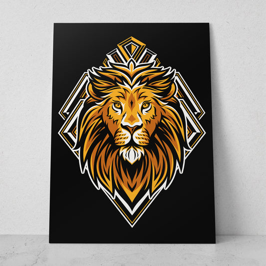 Ilustración león dorado (Vertical) #AN14_073