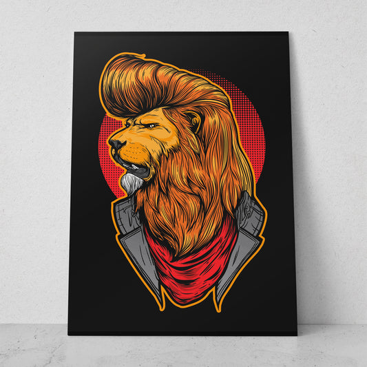 Ilustración león Elvis (Vertical) #AN14_078