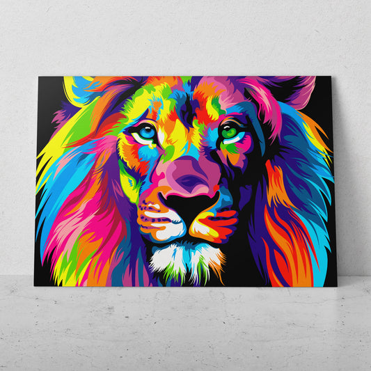 Ilustración león de colores (Horizontal) #AN14_094