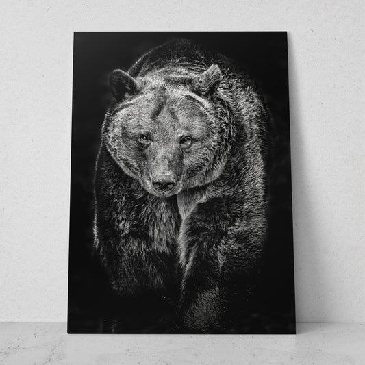 Oso gris tonos blanco y negro (Vertical) #AN21_02