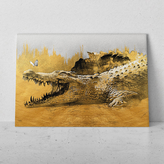 Ilustración cocodrilo dorado (Horizontal) #AN22_22