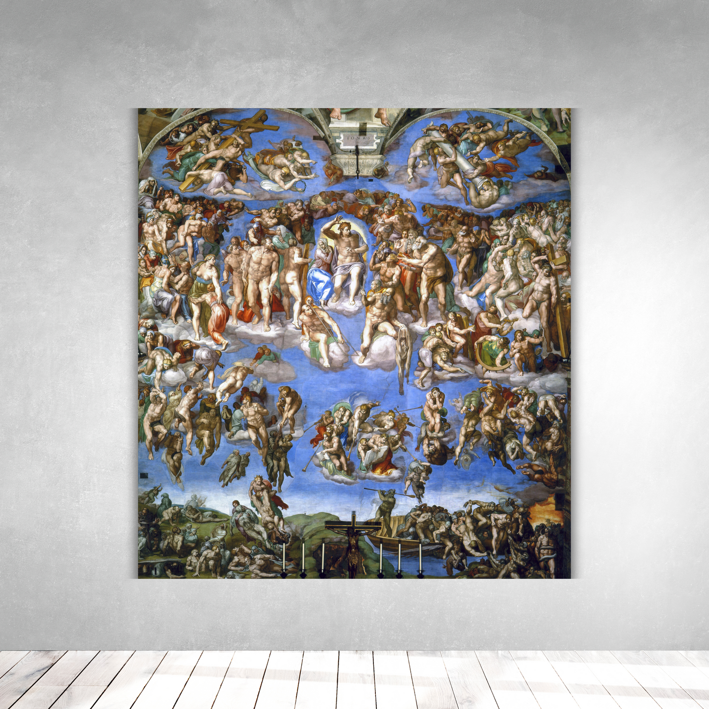 El Juicio Final - Miguel Ángel / Michelangelo Buonarroti (Cuadrado)