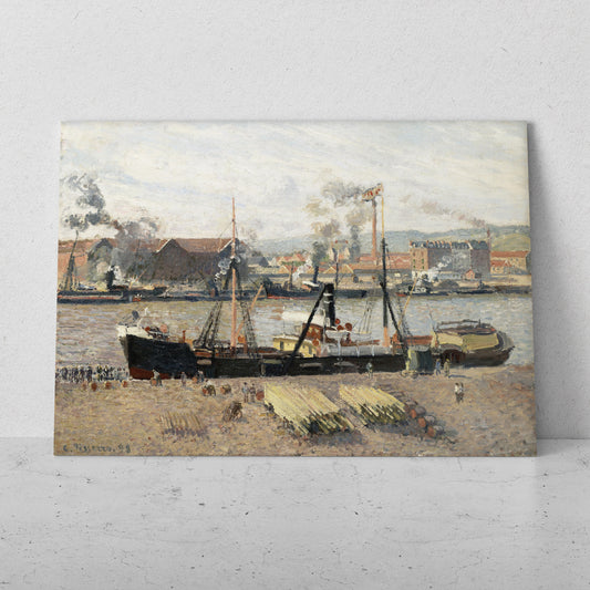 El puerto de Rouen- Camille Pissarro (Horizontal)