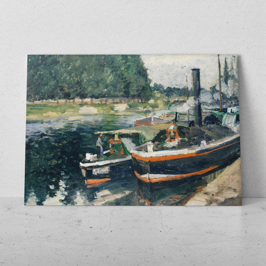 Barcazas en Pontoise - Camille Pissarro (Horizontal)
