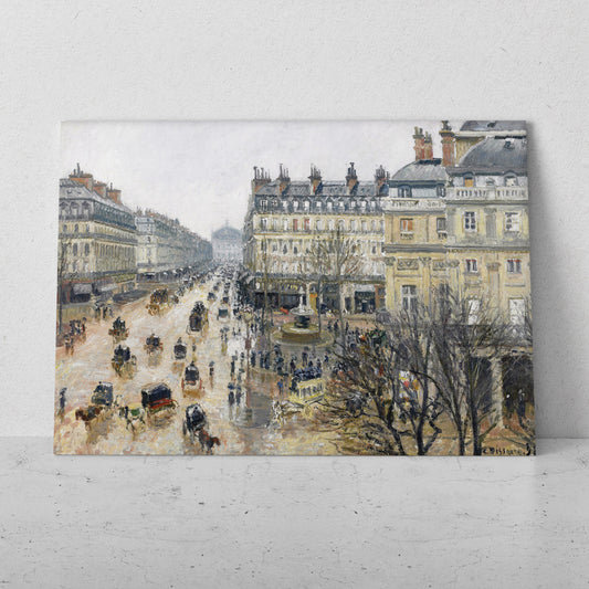 Plaza del teatro de París - Camille Pissarro (Horizontal)