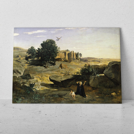 Agar en el desierto - Camille Pissarro (Horizontal)