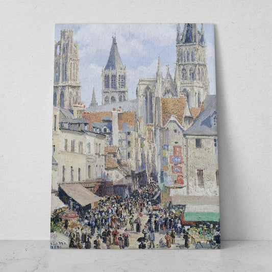 Pintura de calle en Rouen - Camille Pissarro (Vertical)