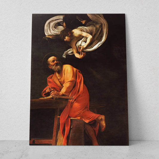 San Mateo y el Ángel - Caravaggio (Vertical)