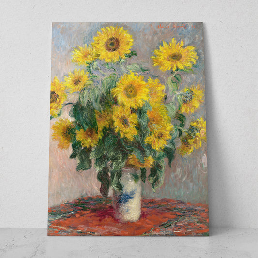 Jarrón de Girasoles - Claude Monet (Vertical)