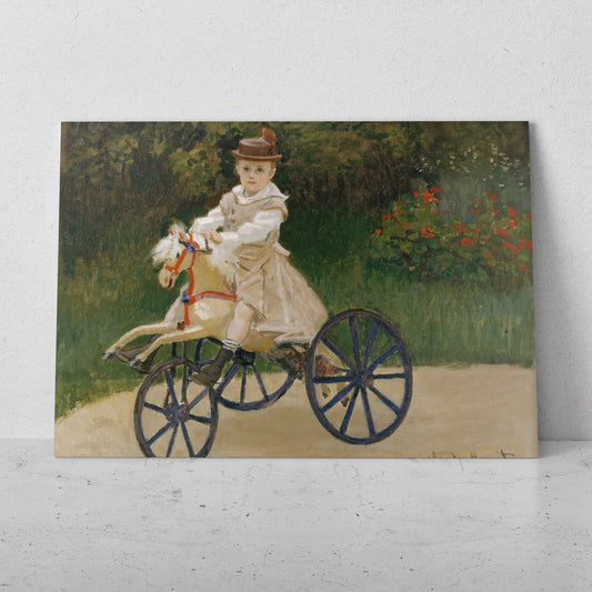 Jean Monet en su caballo triciclo - Claude Monet (Horizontal)