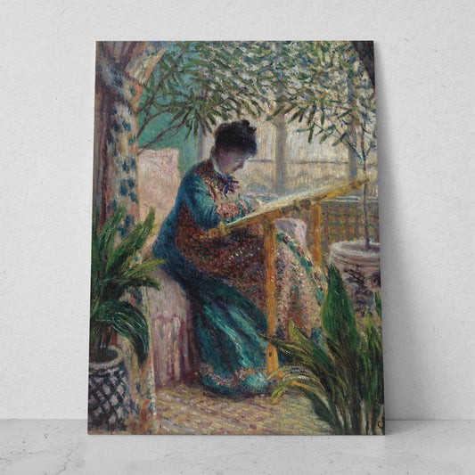 Madame Monet bordando- Claude Monet (Vertical)