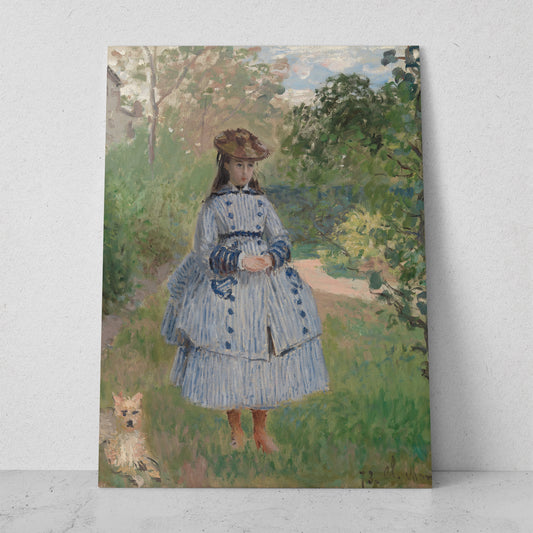 Niña con perro - Claude Monet (Vertical)