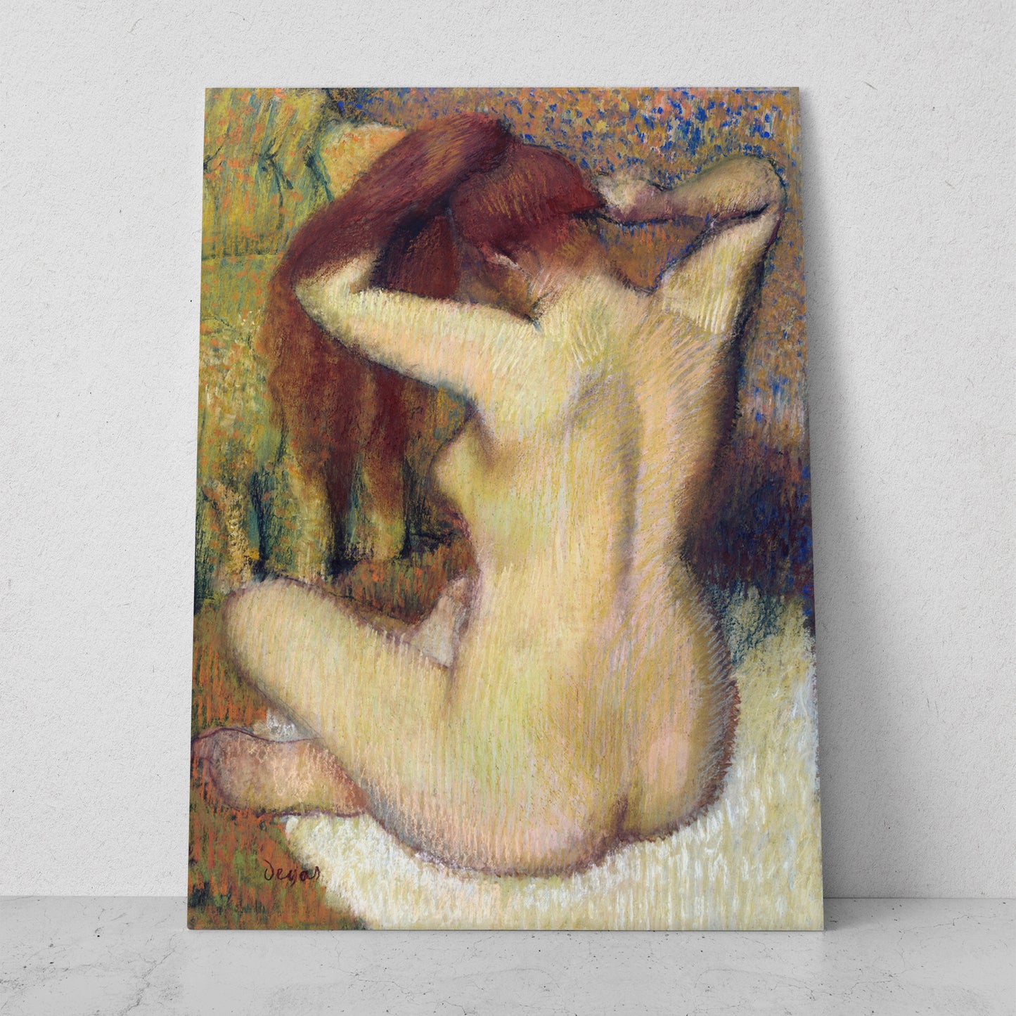 Mujer peinándose - Edgar Degas (Vertical)