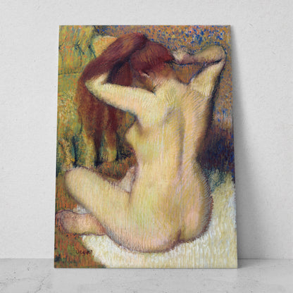Mujer peinándose - Edgar Degas (Vertical)