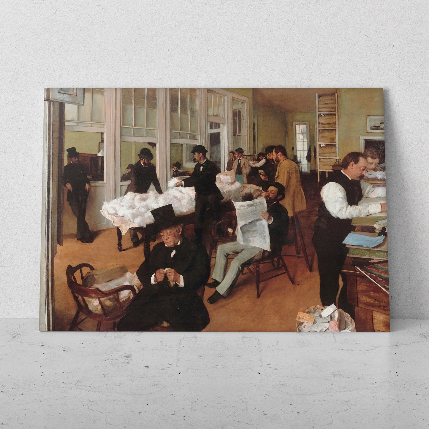 Una oficina de algodón en Nueva Orleans - Edgar Degas (Horizontal)
